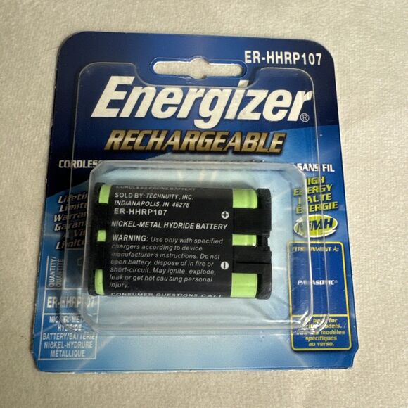 Energizer Rechargeable Cordless Phone Battery ER-HHRP107 New Old Stock Nos - Picture 1 of 2
